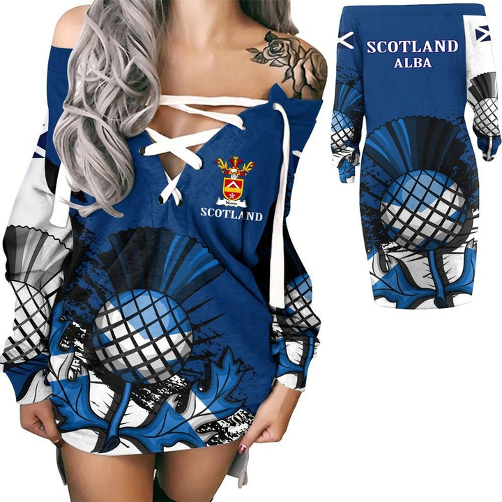 Nurse Scotland Crest Special Criss Cross Sweater Dress  A7