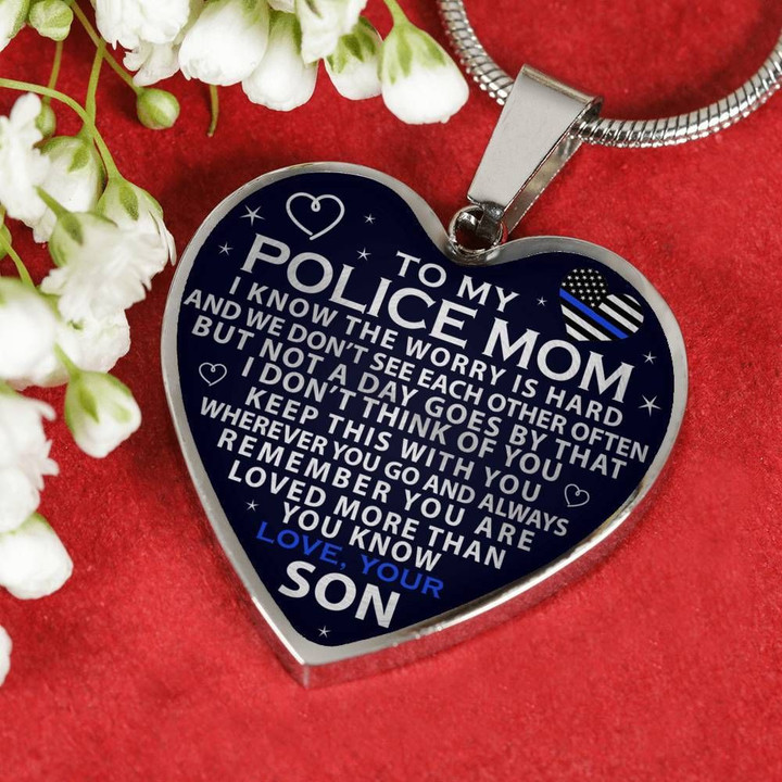 Police Mom Love Necklace (Made In The USA) A7