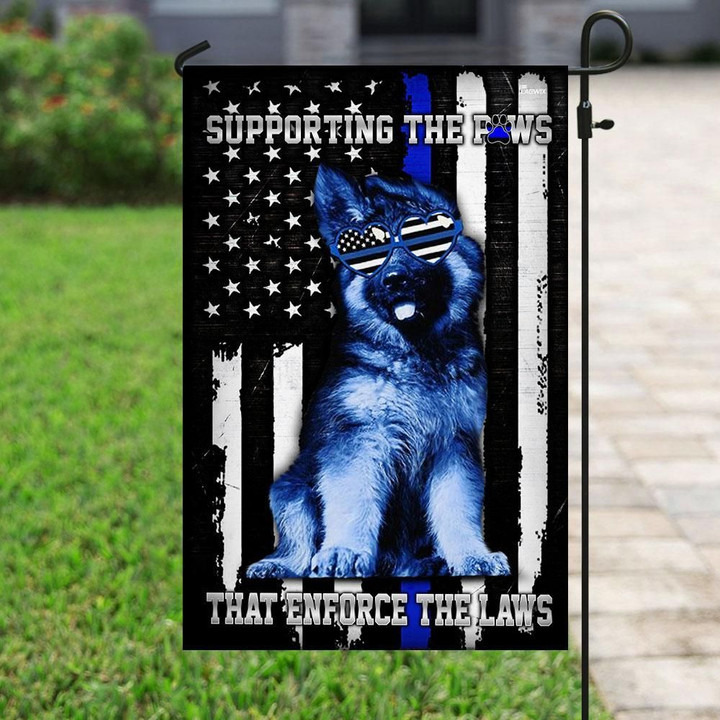 Supporting The Paws K9 Police Flag PS177F best gift for independence day, veterans day A7