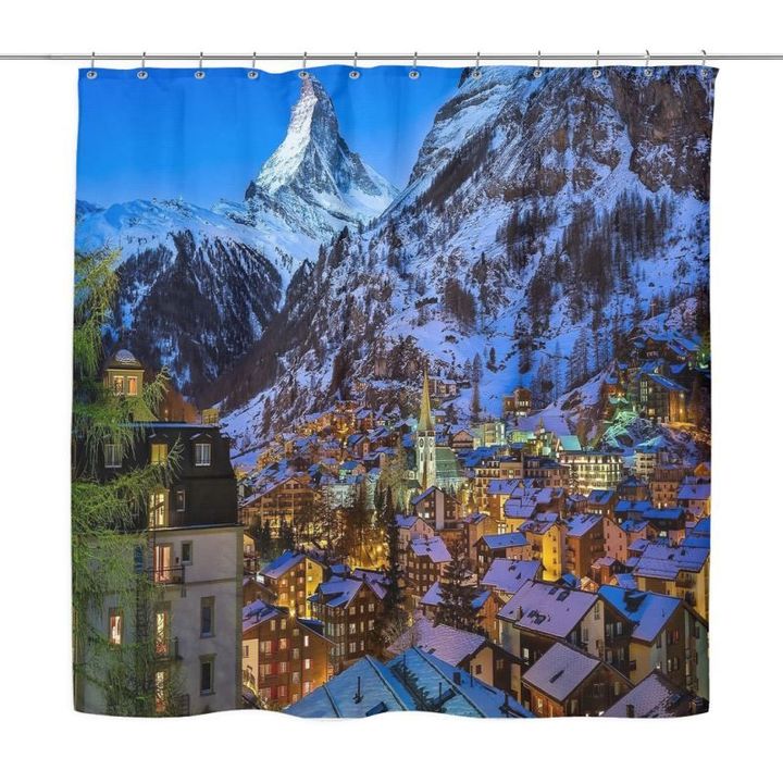 Switzerland Mountain Shower Curtain - K7