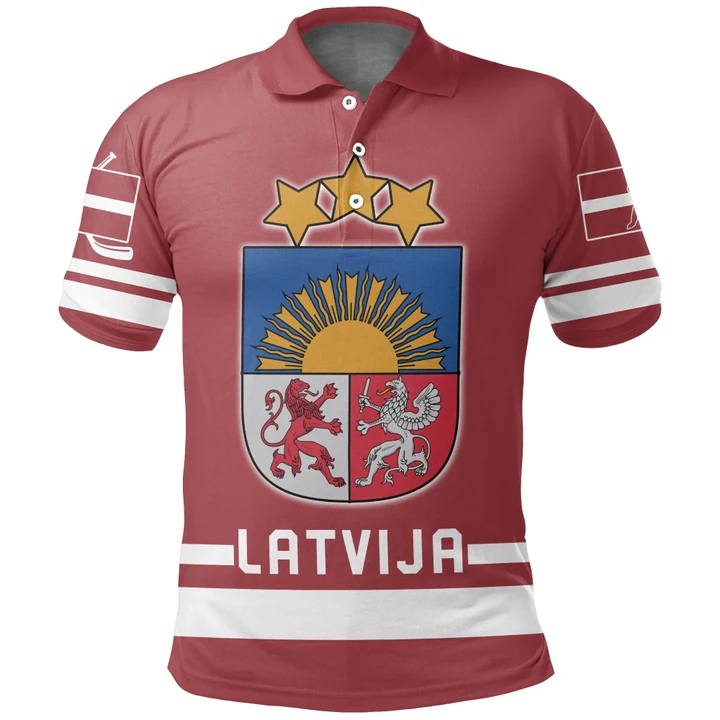 Latvia Hockey Polo Shirt A02