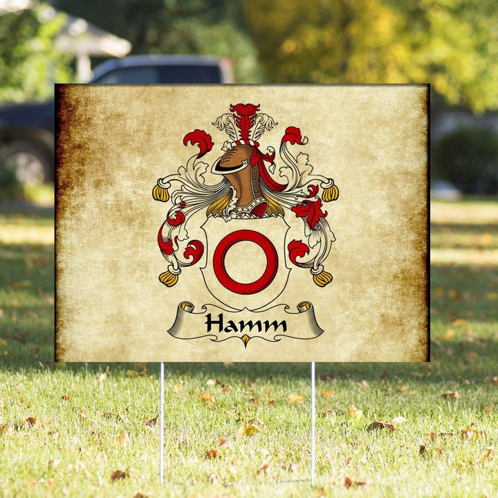 Hamm Germany Yard Sign - German Family Crest | Over 2000 German Family Crests | Fast International Shipping