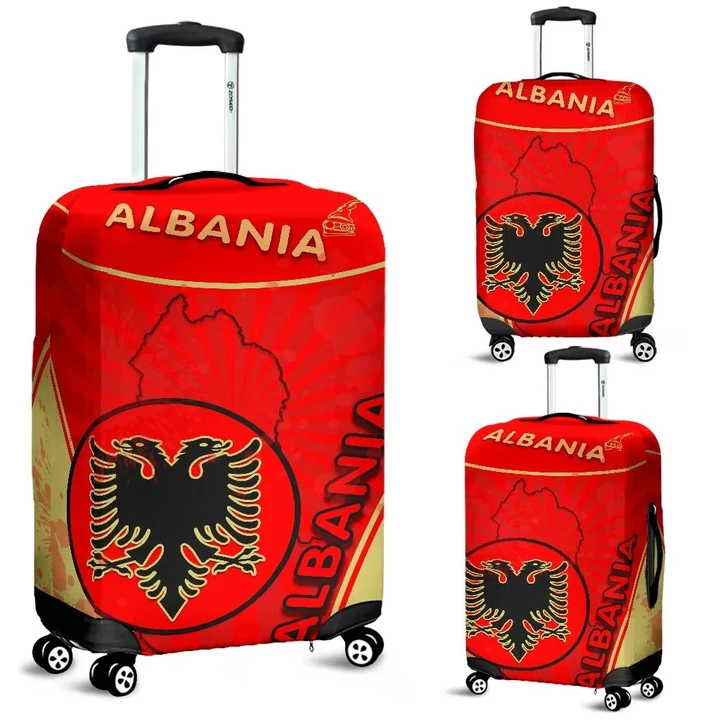 Albania Luggage Covers Circle Stripes Flag Version