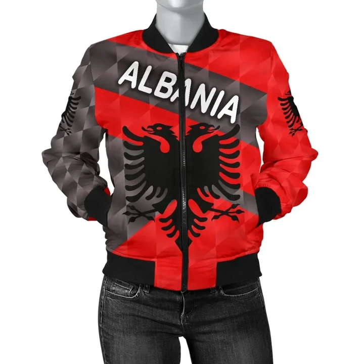 Albania Women Bomber Jacket Sporty Style | 1sttheworld