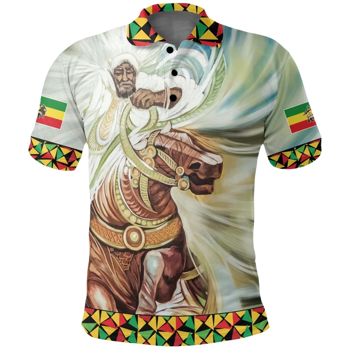 Ethiopian Polo Shirt, Proud Ethiopian Flag A10