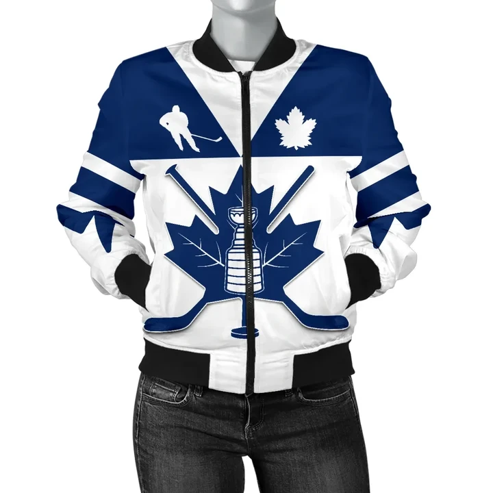 Canada Hockey Maple Leaf Champion Women Bomber Jacket | Clothing | Toronto