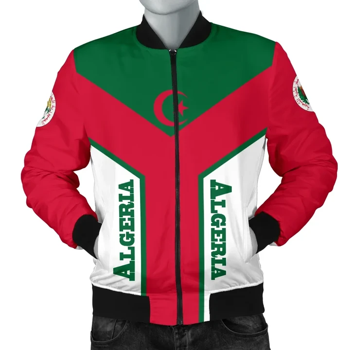 Algeria Flag Bomber Jacket Rising Men A10