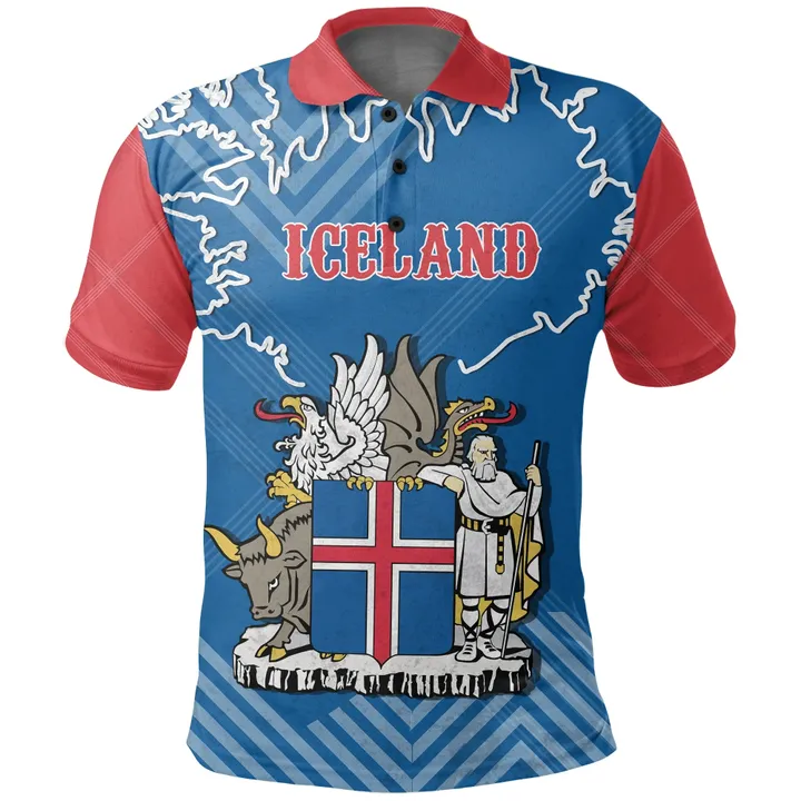 Iceland Polo Shirt With Special Map K5