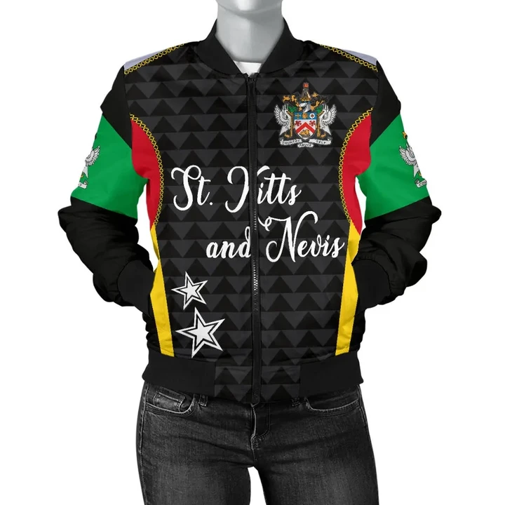 Saint Kitts and Nevis Women's Bomber Jacket Exclusive Edition K4