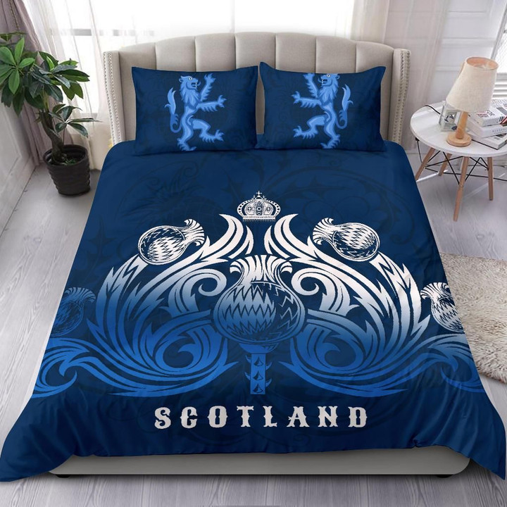 Scotland Rugby Bedding Set Lion Thistle Simple A7