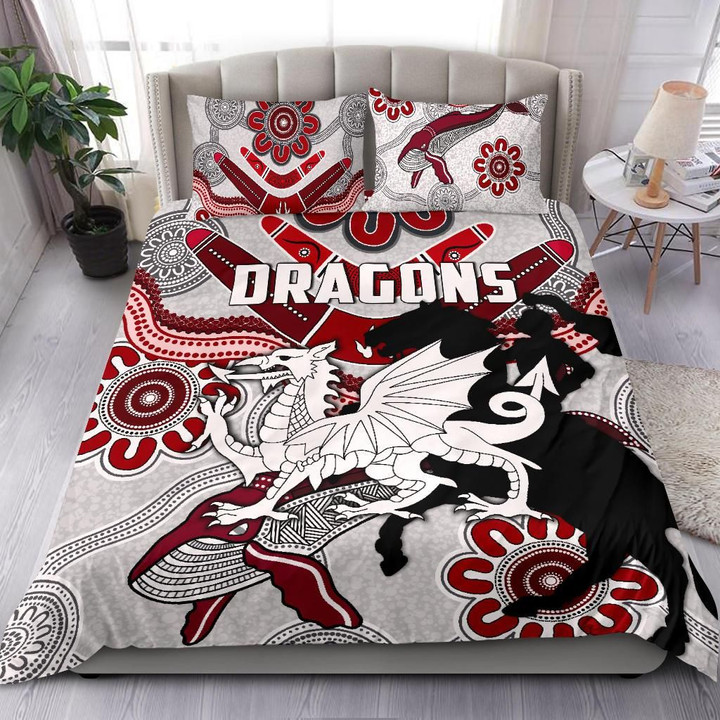 Dragons Bedding Set St. George Indigenous White A7