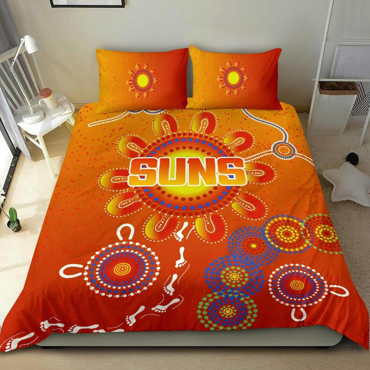 Naidoc Suns Bedding Set Gold Coast Indigenous Style A7