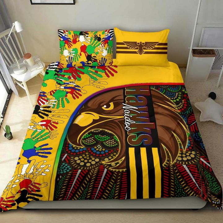 Pride Hawks Bedding Set Hawthorn Naidoc Week Aboriginal Version Special A7