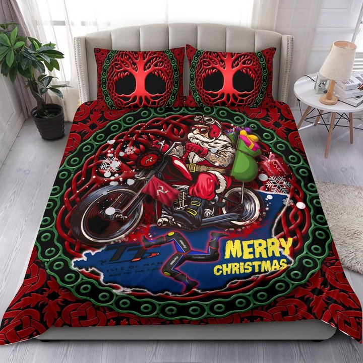 Isle of Man Tourist Trophy races Bedding Set - Merry Christmas Special Version - BN21