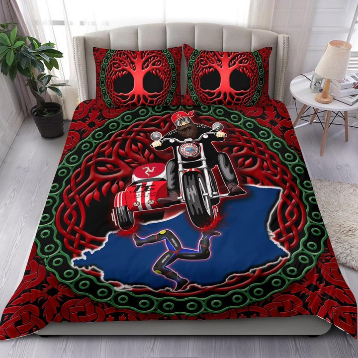 Isle of Man Tourist Trophy races Bedding Set - The Celtic spirit of Manx - Sidecar Special BN21