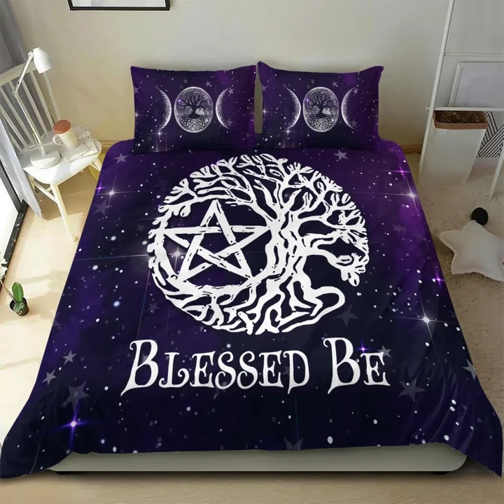 Celtic Wicca Bedding Set - Pentagram With Tree Of Life - BN23