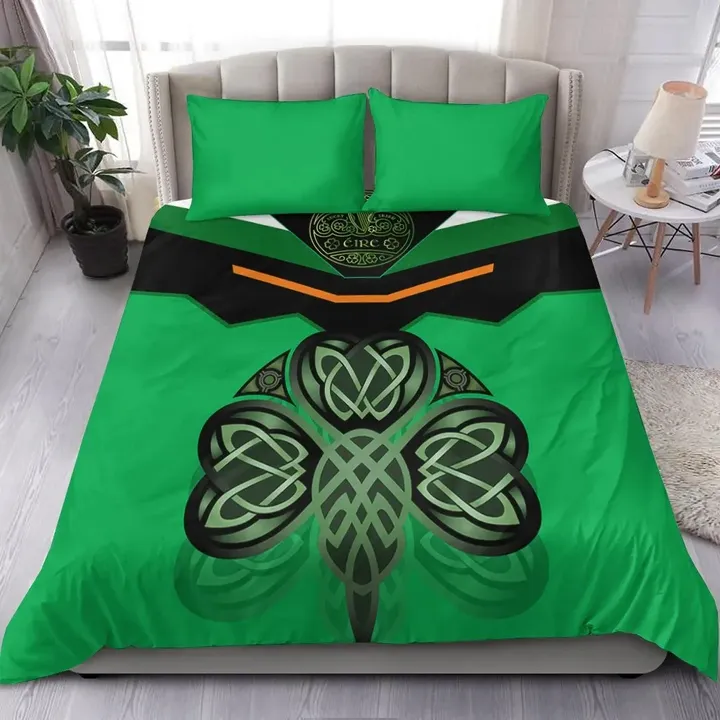 Celtic All Over Print Bedding Set - Irish Shamrock With Celtic Patterns - BN21