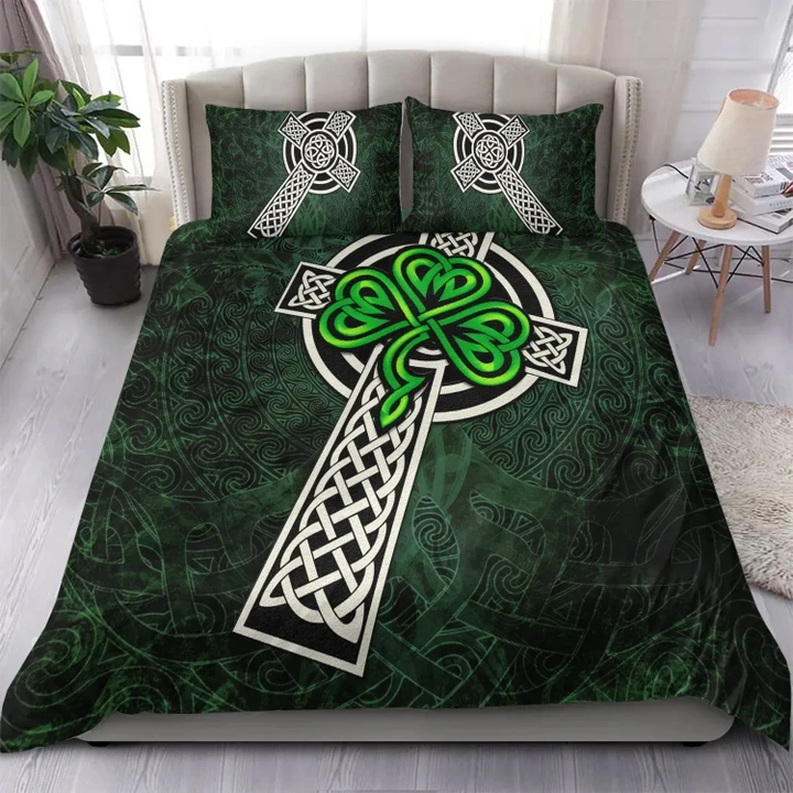 Ireland Celtic Bedding Set - Celtic Cross & Shamrock Skew Style - BN22