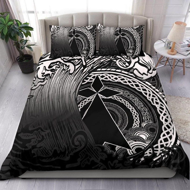 Brittany Bedding Set - Sea Waves And Celtic Circle - BN25