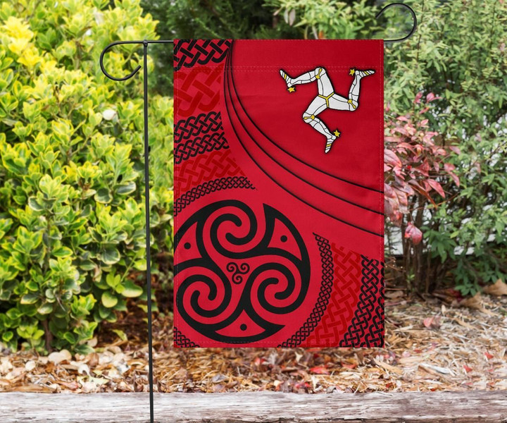 Celtic Flag - Isle of Man Flag With Celtic Patterns - BN18
