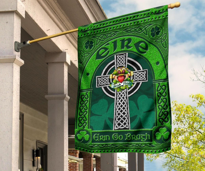 Ireland St. Patrick's Day Éire Flag - Erin go bragh Claddagh Ring Celtic Cross - BN21