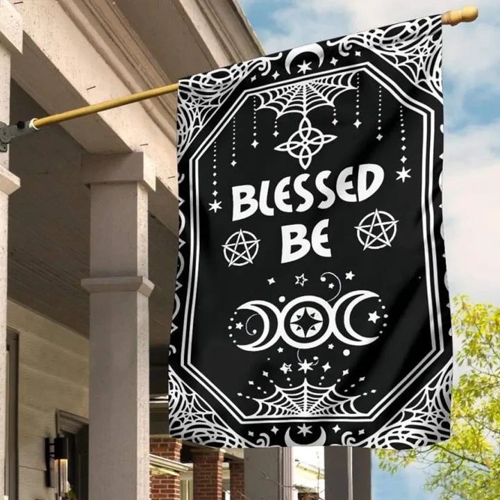 Celtic Wicca Flag - Blessed be cat wicca flag - BN21