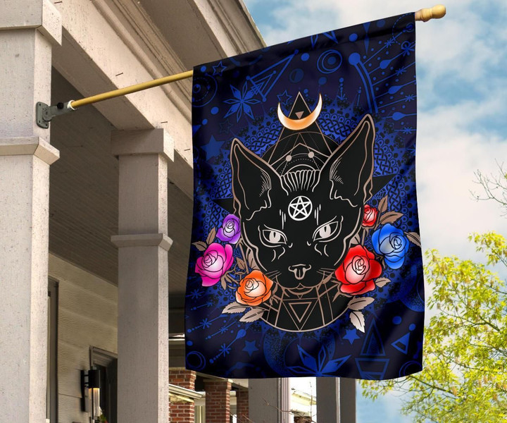 Celtic Wicca Flag - Occult Cat Wicca - BN21