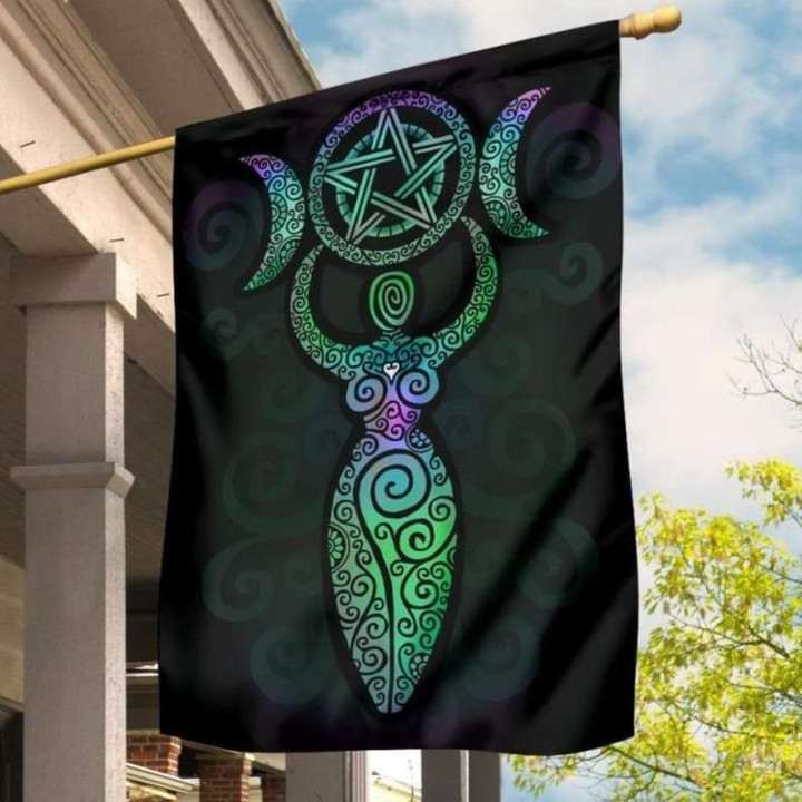 Celtic Goddess Moon Blessed Be Wicca Flag - BN21