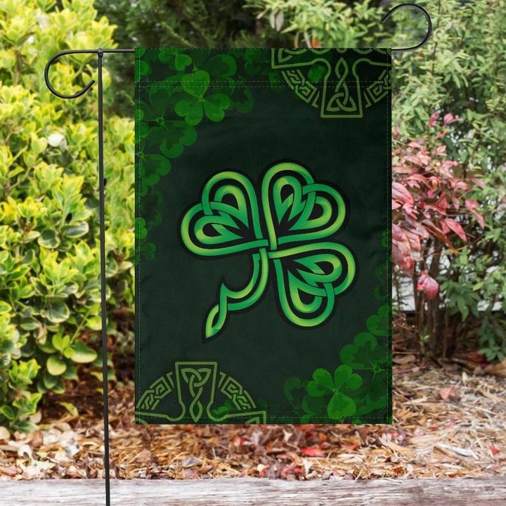 Ireland Celtic Flag - Celtic Cross & Shamrock - BN23