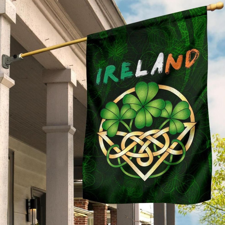 Ireland Celtic Garden Flag - Irish Shamrock - BN22