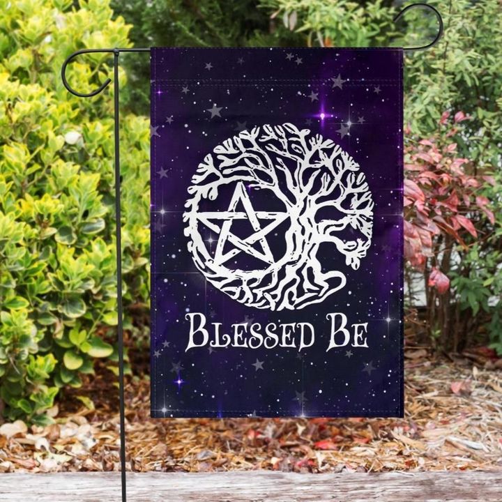 Celtic Wicca Flag - Pentagram With Tree Of Life - BN23