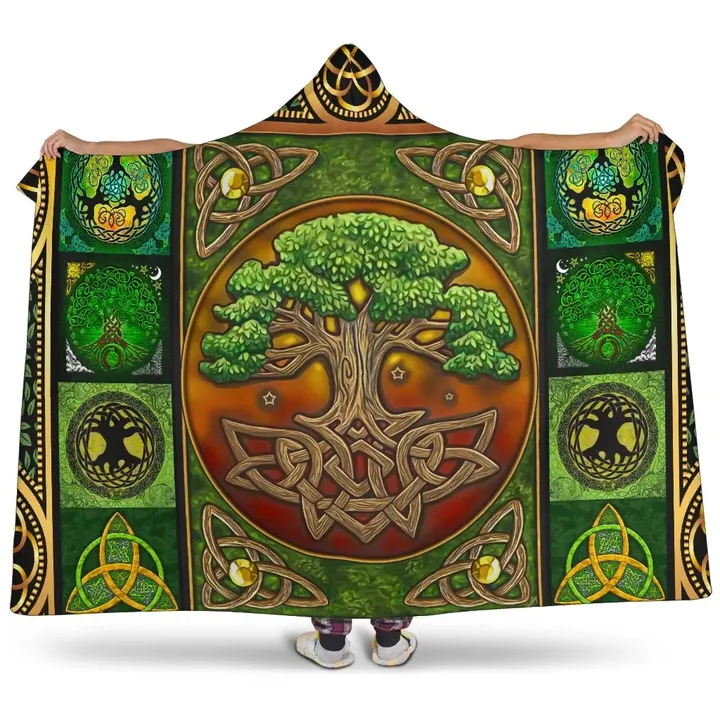 Celtic Hooded Blanket - Celtic Tree Of Life - BN18