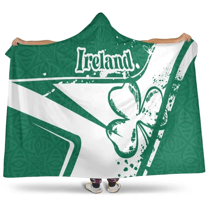 Ireland Hooded Blankets - Celtic Shamrock - BN23