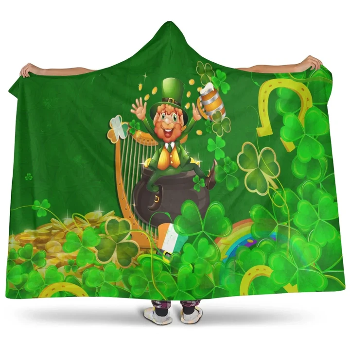 Ireland Celtic Hooded Blankets - Happy Leprechaun - BN23