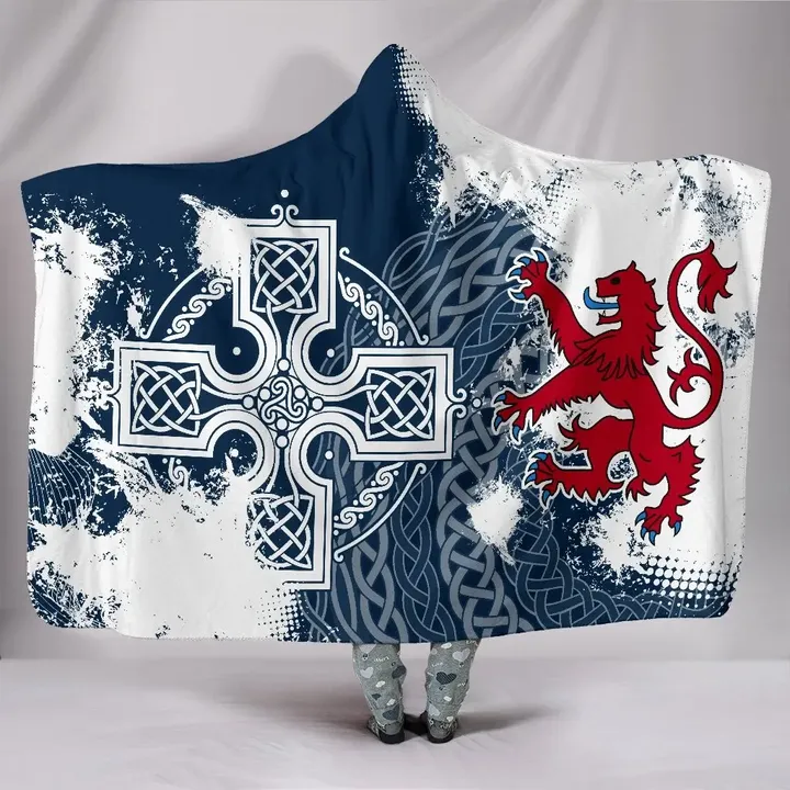 Scotland Hooded Blanket - Scottish Celtic Cross - BN15