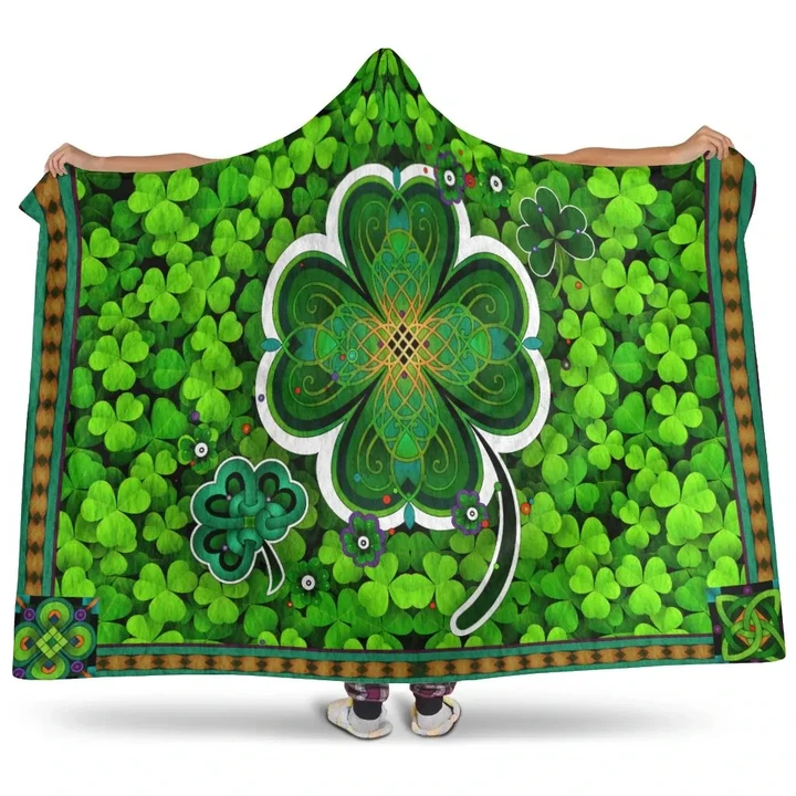 Ireland Celtic Hooded Blankets - Irish Shamrock - BN23