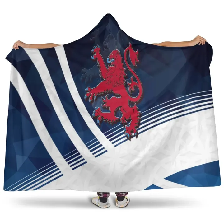 Scotland Celtic Hooded Blankets - Scottish Flag Lion Polygon Style - BN23