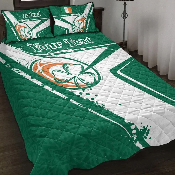(Custom Text) Ireland Rugby Personalised Quilt Bed Set - Irish Rugby - BN23