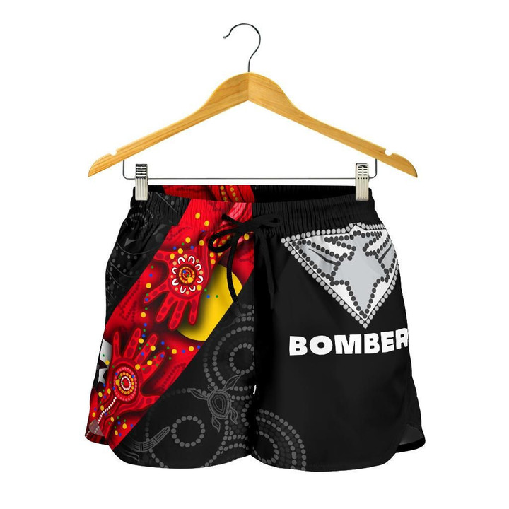 Bombers Naidoc Week All Over Print Women's Shorts Essendon Ingenious A7