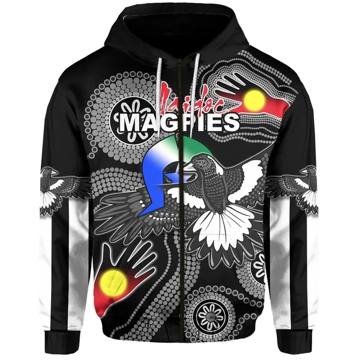 Magpies Naidoc Week 2021 Zip Hoodie Style A7