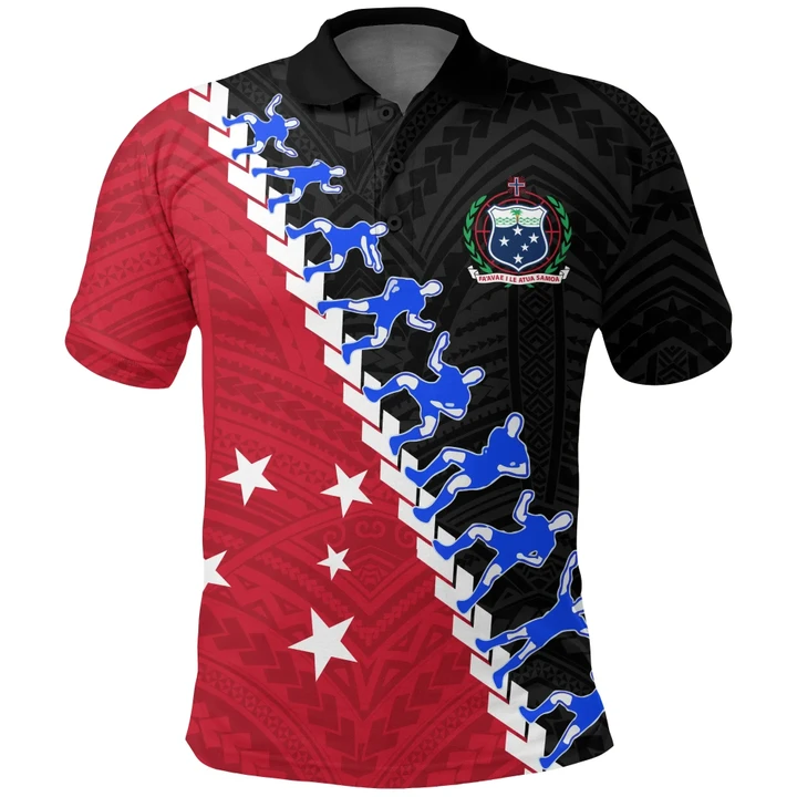 Samoa Polo Shirt Siva Tau Rugby K4