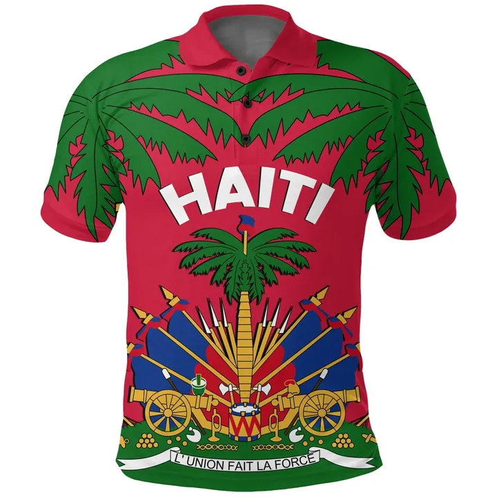 Coat of Arms Haiti Polo Shirt - Le Marron Inconnu front