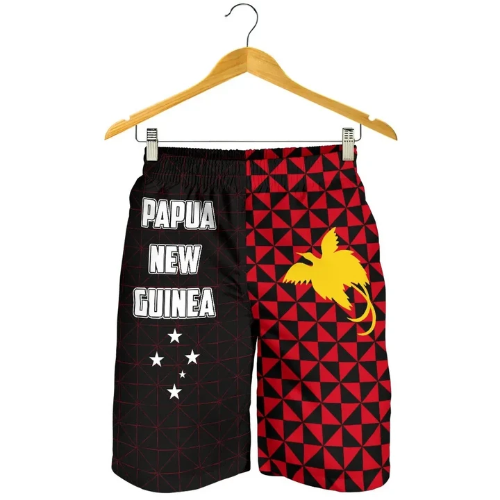 Papua New Guinea Polynesian All Over Print Men's Shorts Coat Of Arms