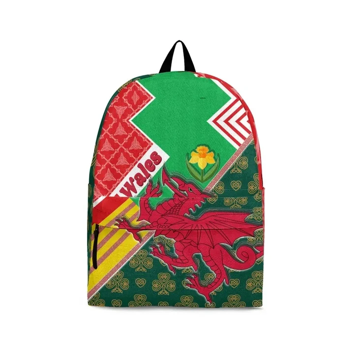 Celtic Wales Backpack , Cymru Dragon and Daffodils