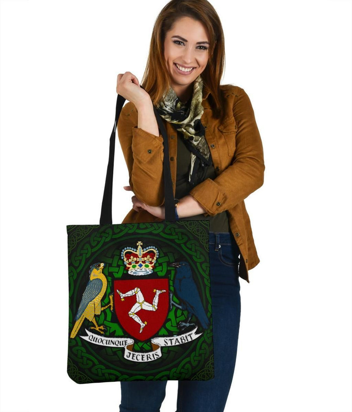 Celtic Tote Bags , Isle of Man Celtic Coat of Arms