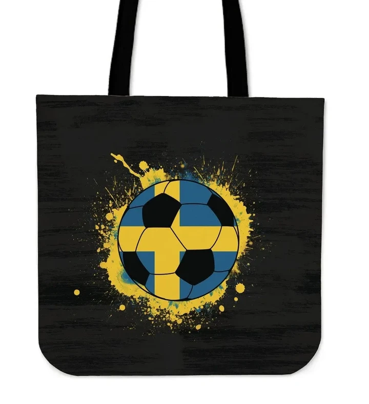 Black Bg Sweden Soccer Tote Handbag