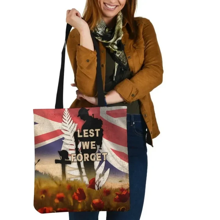 New Zealand Anzac Tote Bag , A Day We Will Never Forget