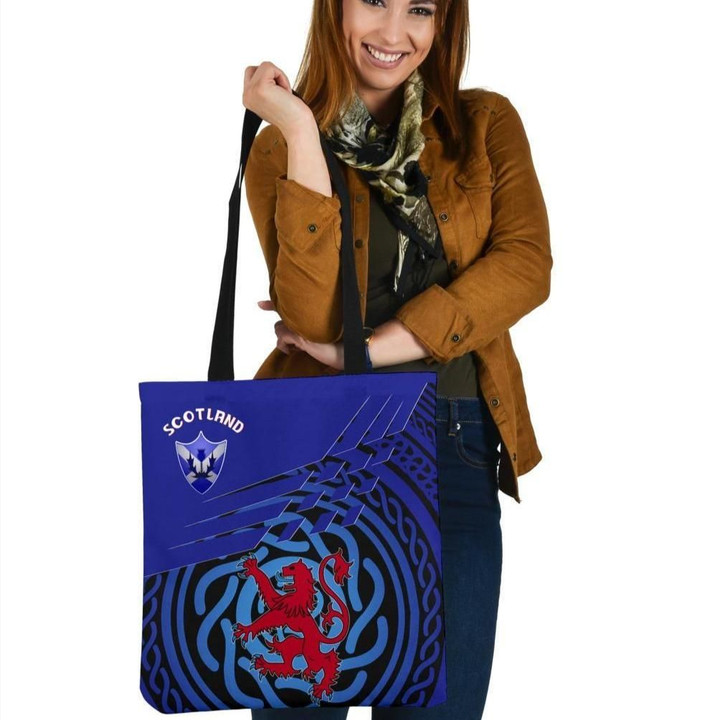 Scotland Tote Bags , Scotland Symbol With Celtic Patterns