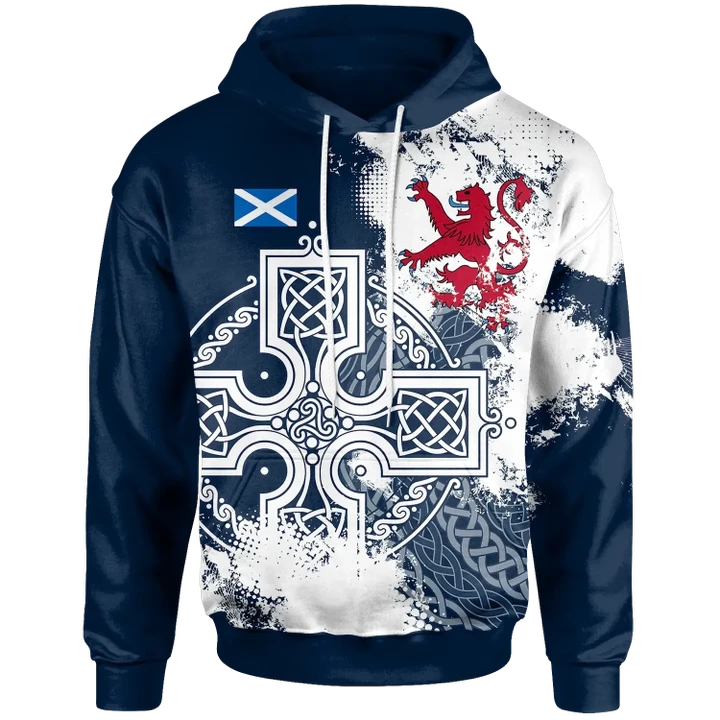 Scotland Hoodie Scottish Celtic Cross