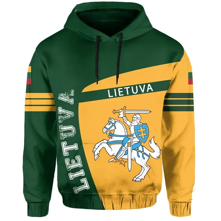 (Lietuva) Lithuania Coat Off Arms Sport Hoodie Premium Style
